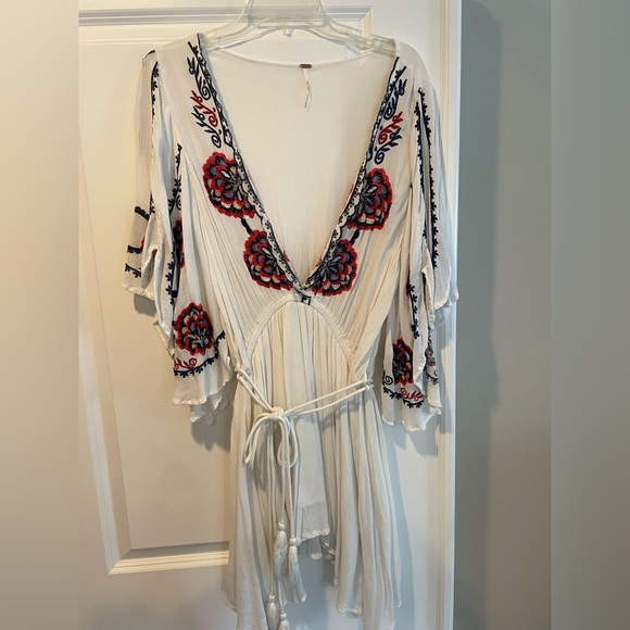 Free People Embroidered Mini Dress, Size Medium - Picture 2 of 10